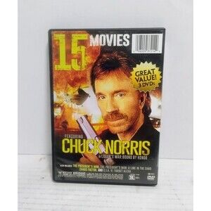 ECHO BRIDGE ENTERTAINMENT 15 MOVIE ACTION FILM CHUCK NORRIS & STEVEN SEAGAL DVD